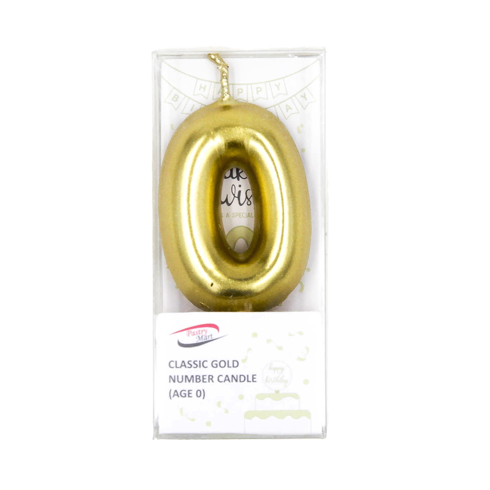 Classic Gold Number Candle No. 0-9