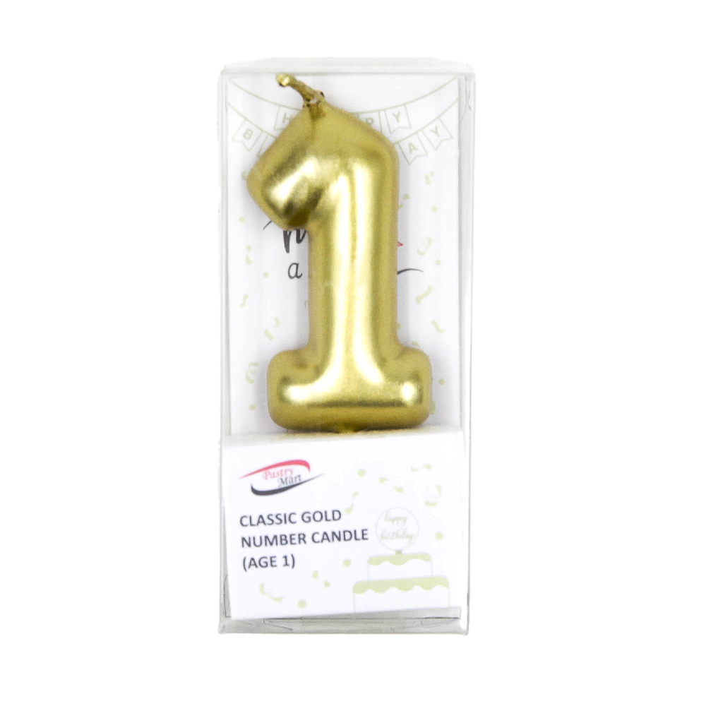 Classic Gold Number Candle No. 0-9