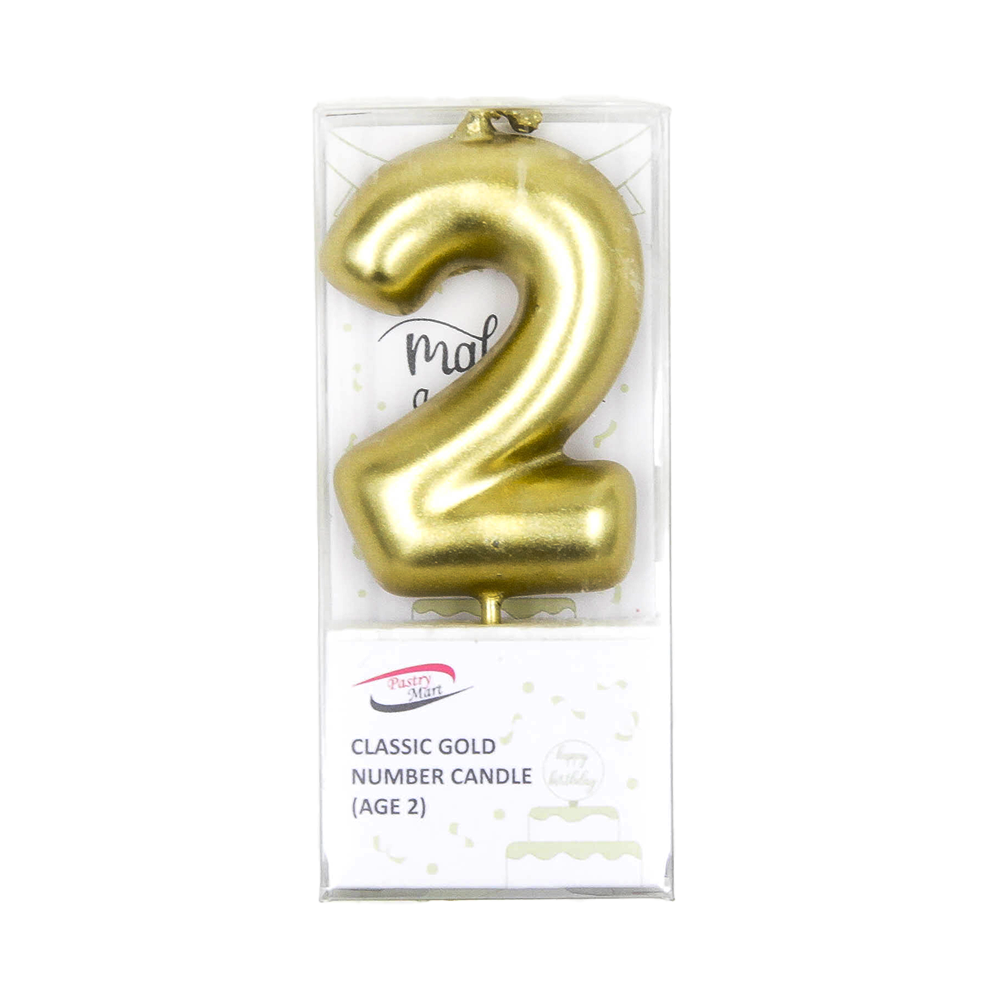 Classic Gold Number Candle No. 0-9