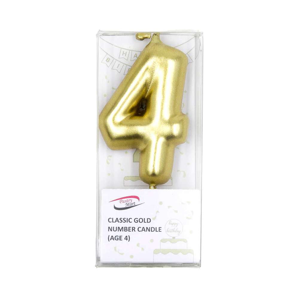 Classic Gold Number Candle No. 0-9