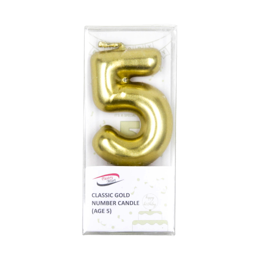 Classic Gold Number Candle No. 0-9