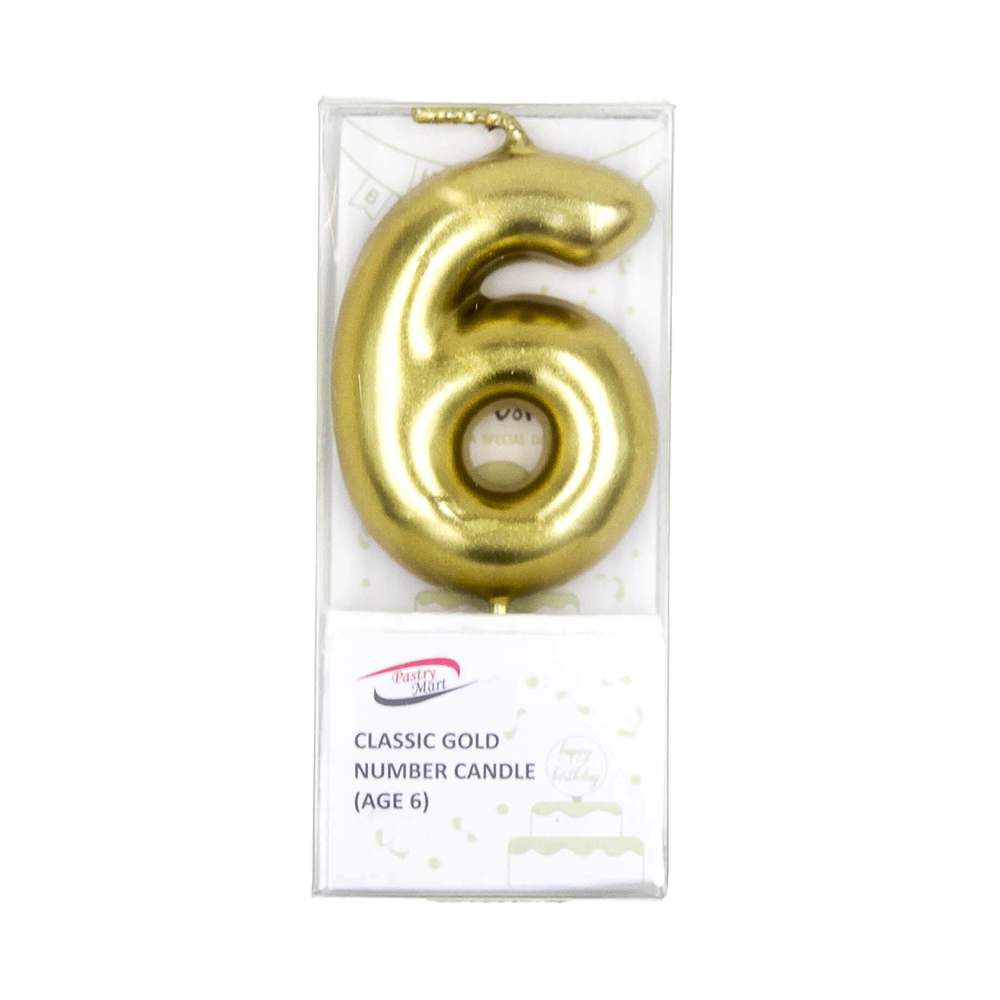 Classic Gold Number Candle No. 0-9