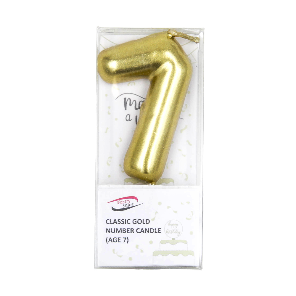 Classic Gold Number Candle No. 0-9