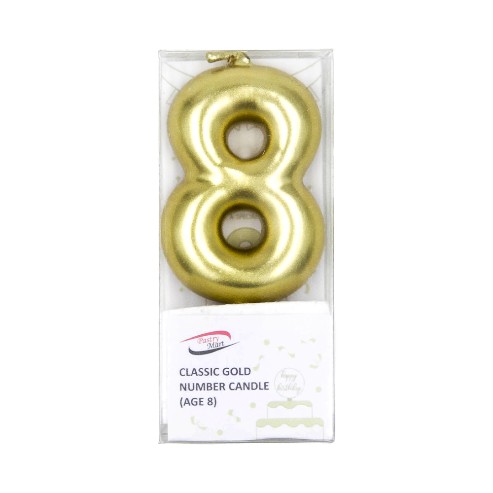 Classic Gold Number Candle No. 0-9