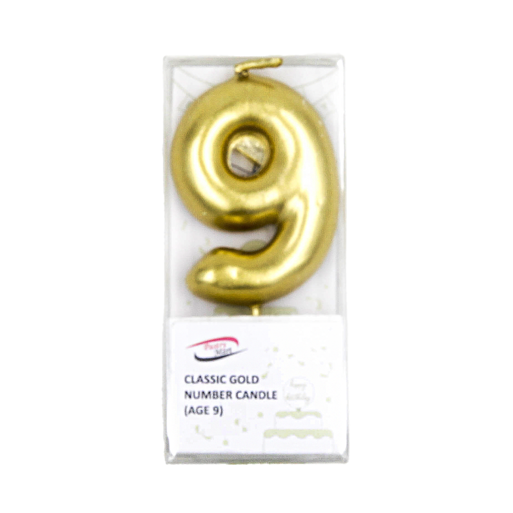 Classic Gold Number Candle No. 0-9