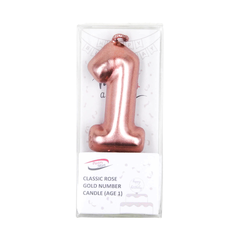 Rose Gold Number Candle No. 0-9