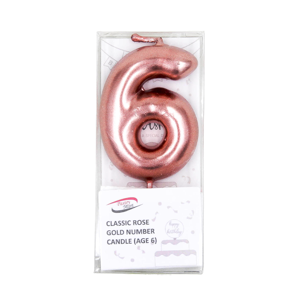 Rose Gold Number Candle No. 0-9