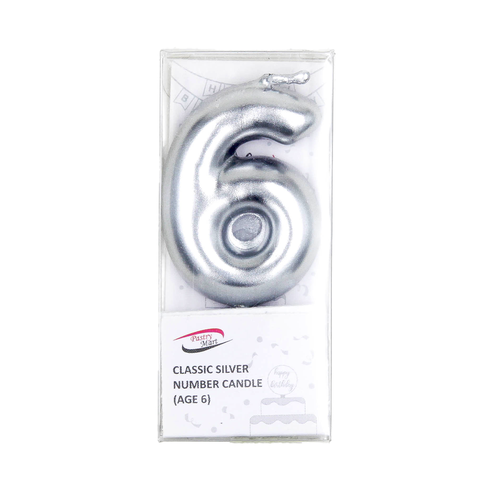 Classic Silver Number Candle No. 0-9
