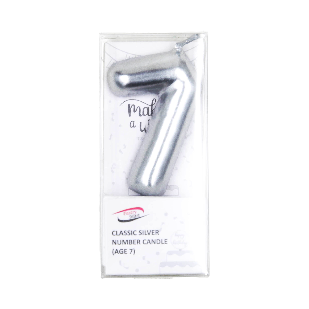 Classic Silver Number Candle No. 0-9