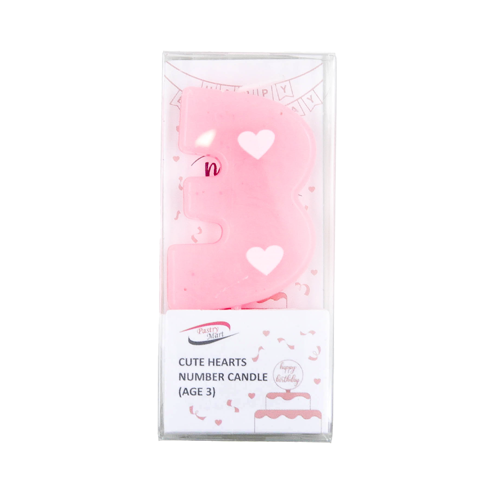 Cute Hearts Number Candle No. 0-9