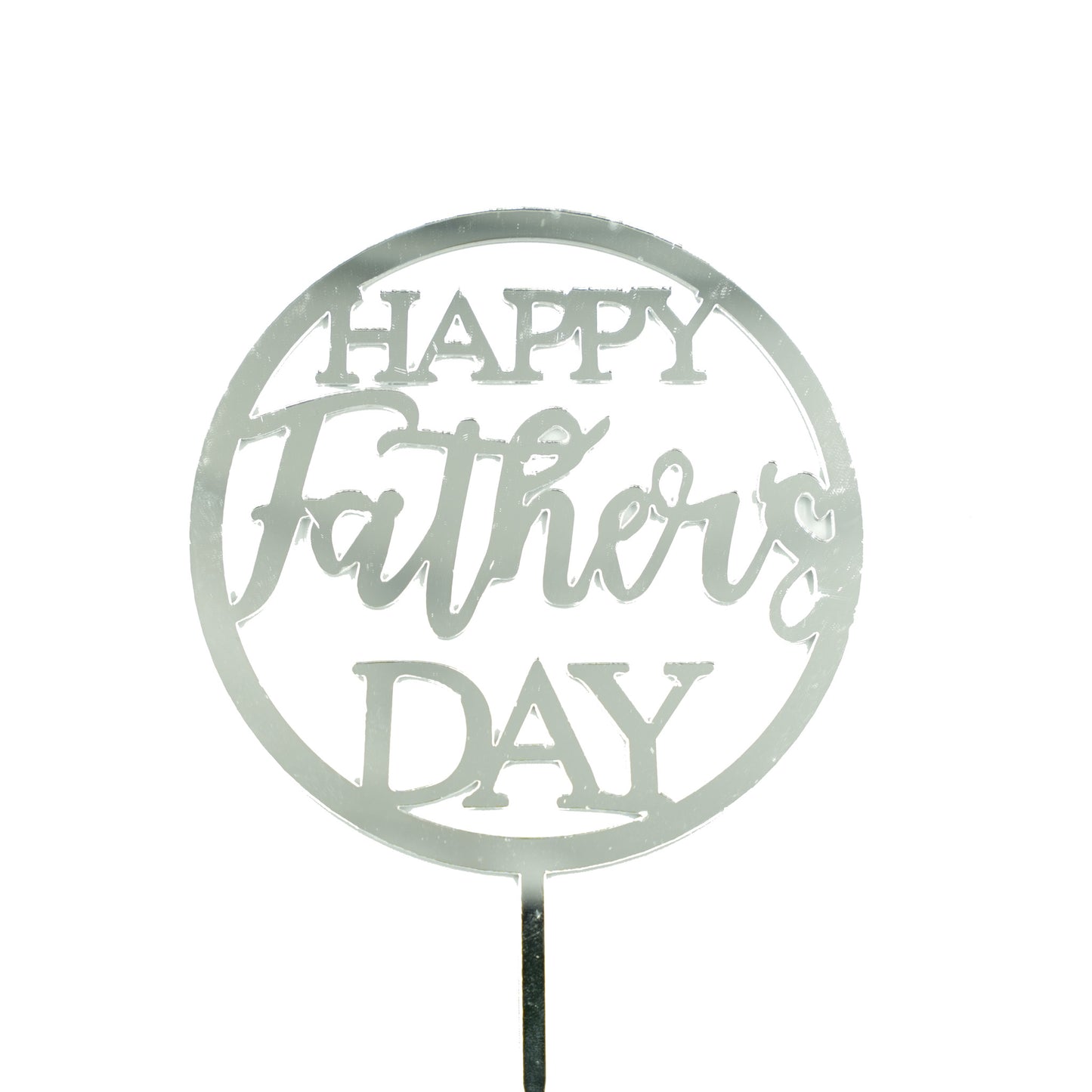 Happy Fathers Day Circle Cake Topper