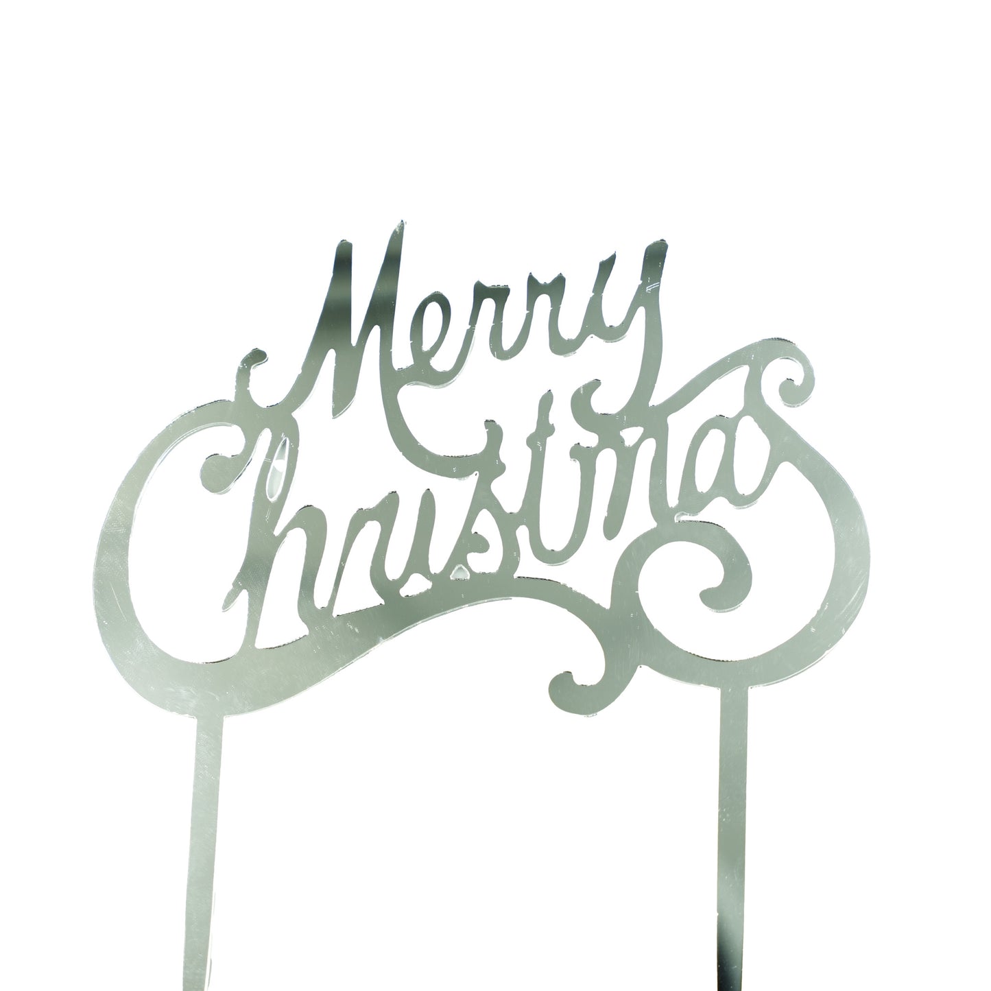 Merry Christmas Cursive Cake Topper