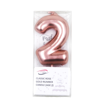 Rose Gold Number Candle No. 0-9