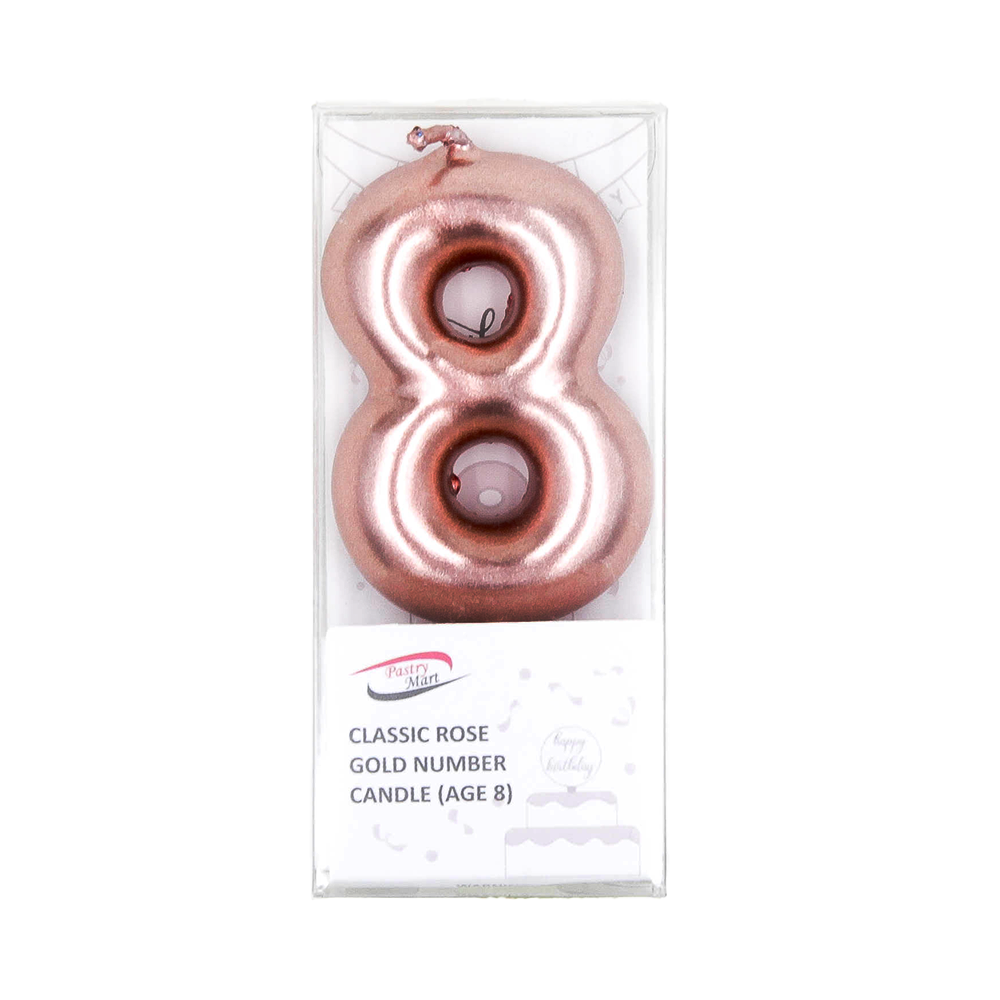 Rose Gold Number Candle No. 0-9