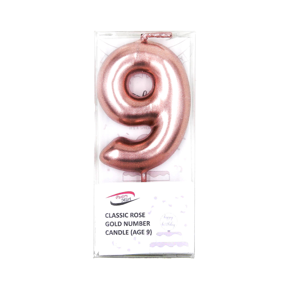 Rose Gold Number Candle No. 0-9
