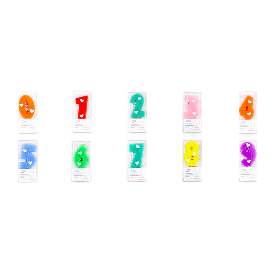 Cute Hearts Number Candle No. 0-9