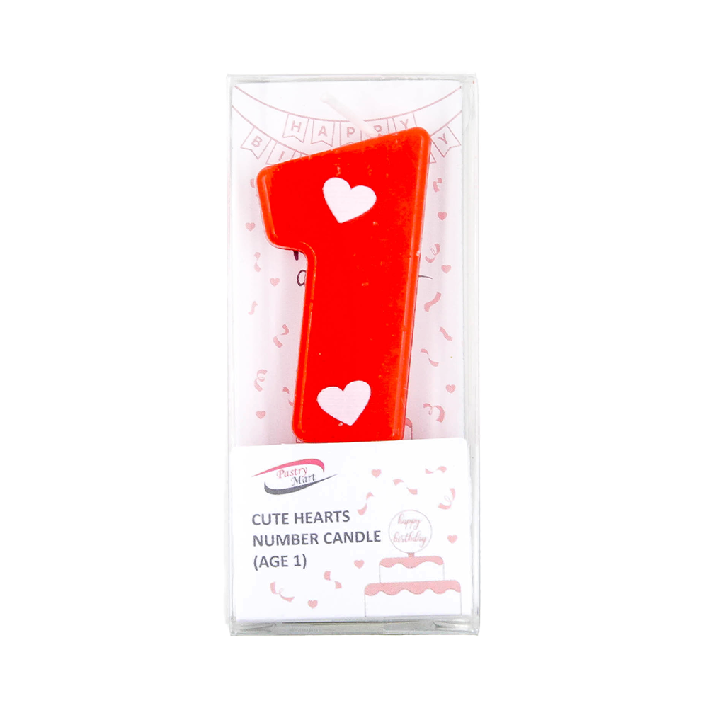 Cute Hearts Number Candle No. 0-9