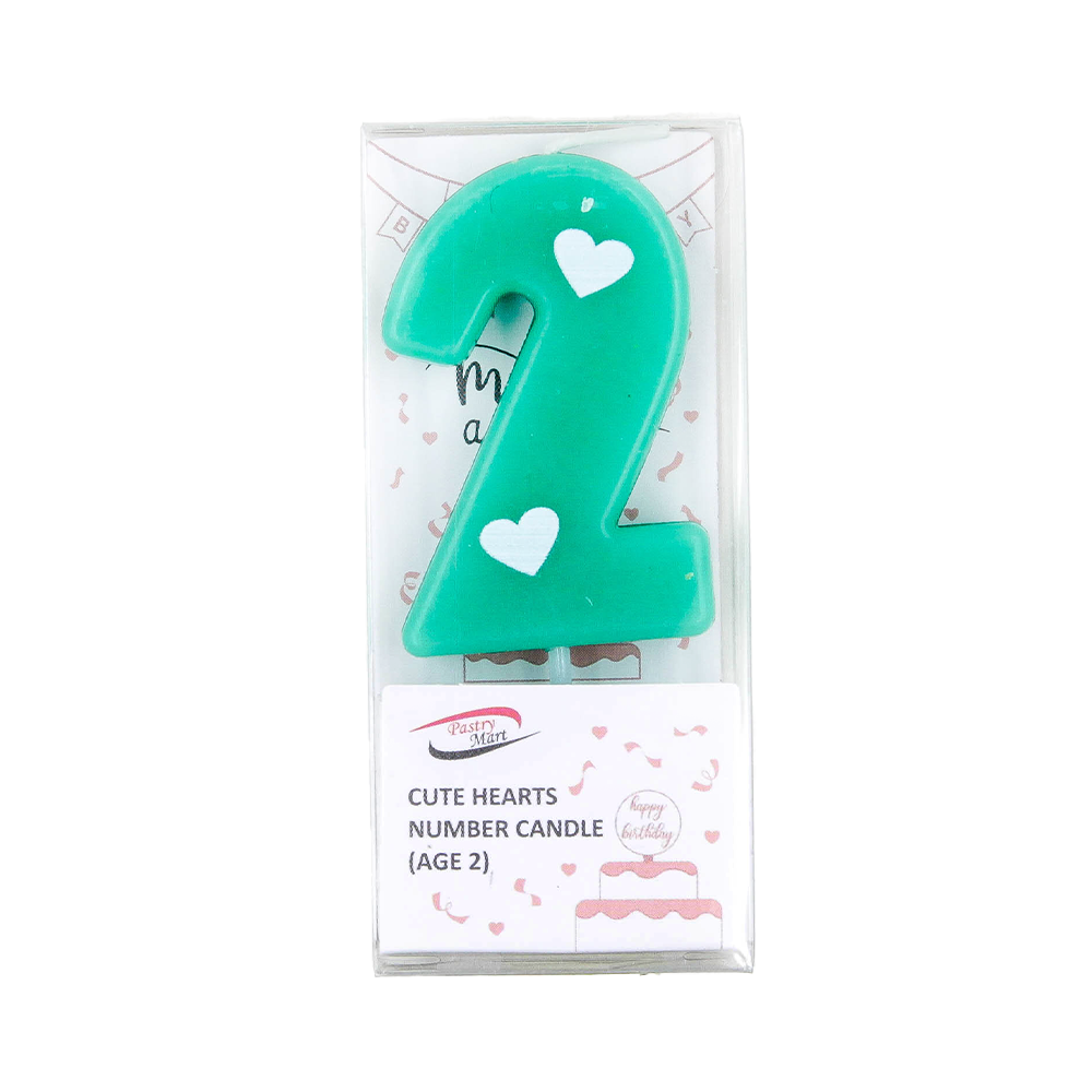 Cute Hearts Number Candle No. 0-9