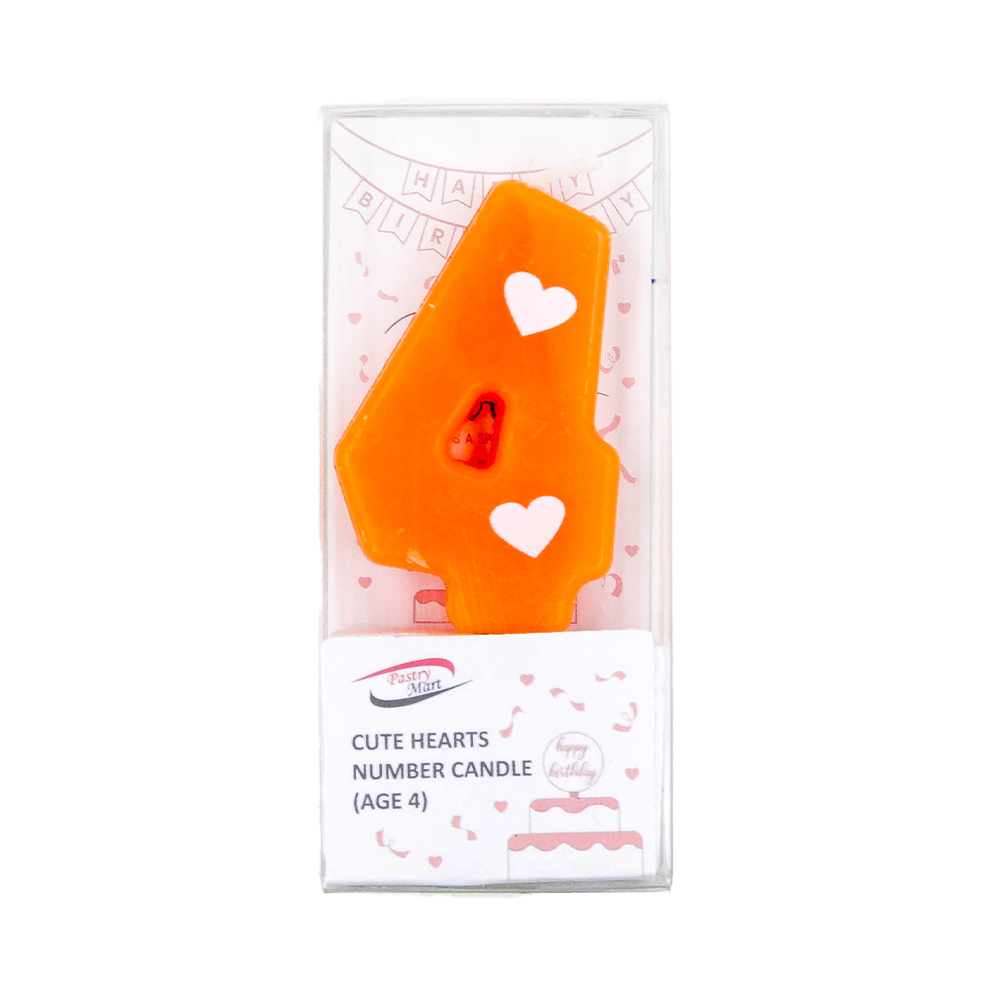 Cute Hearts Number Candle No. 0-9