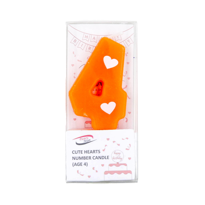 Cute Hearts Number Candle No. 0-9