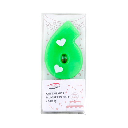 Cute Hearts Number Candle No. 0-9