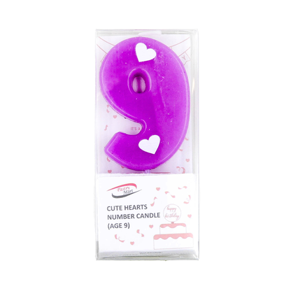 Cute Hearts Number Candle No. 0-9