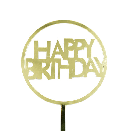 Happy Birthday Circle Cake Topper