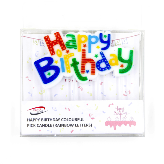 Happy Birthday Colourful Candle Pick