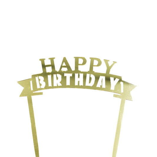 Happy Birthday Ribbon Cake Topper