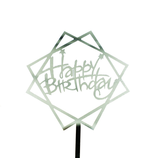 Happy Birthday Square Cake Topper