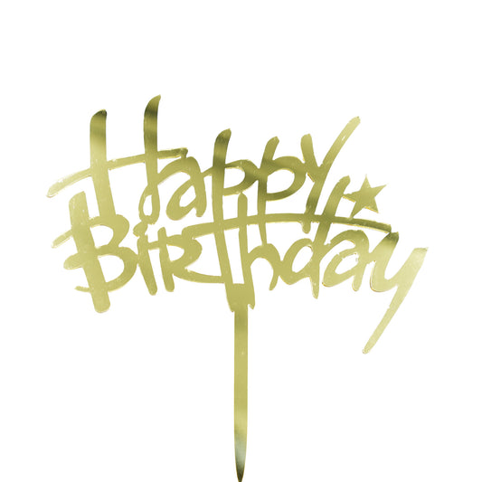 Happy Birthday Text Cake Topper