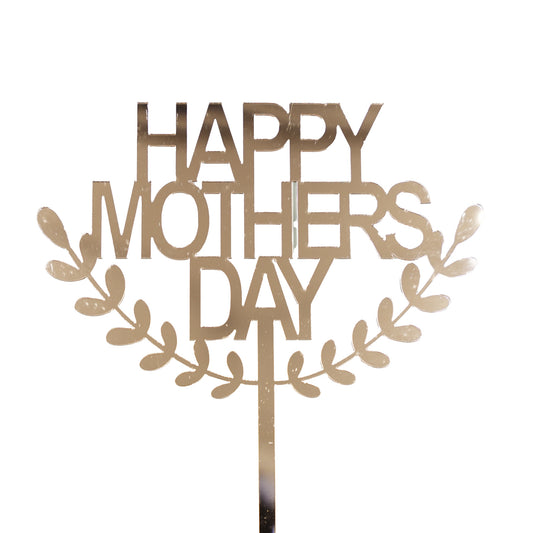 Happy Mothers Day Leaf Cake Topper