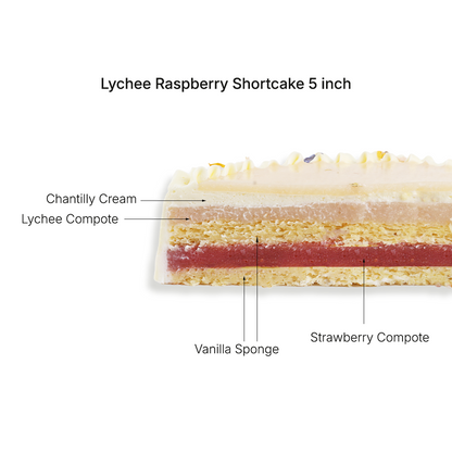 Lychee Raspberry Shortcake - 5 Inch