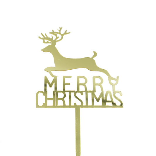 Merry Christmas Reindeer Cake Topper