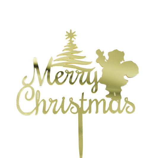 Merry Christmas Tree Cake Topper