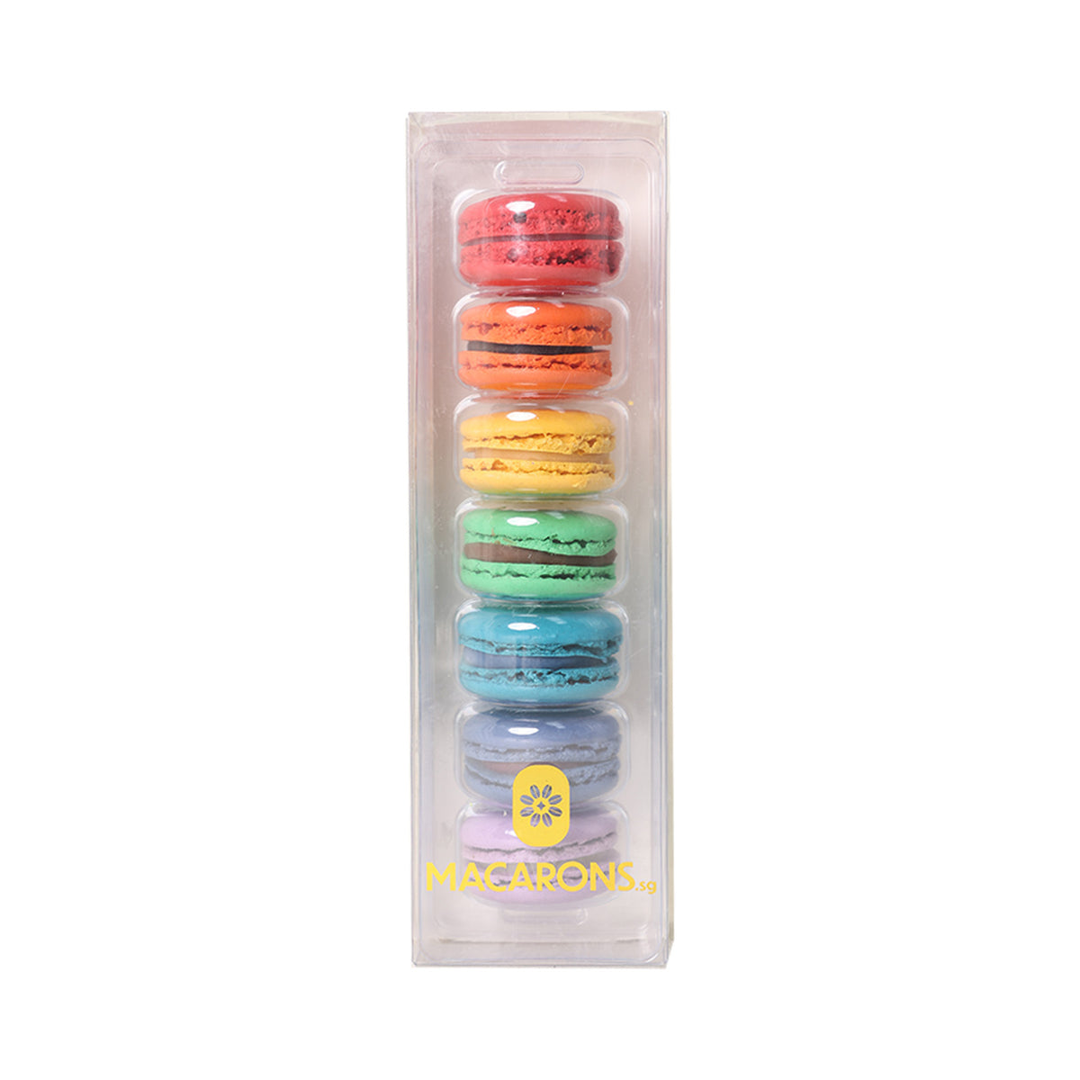 7pc Macarons (44mm): The Rainbow Edit (Halal Certified)