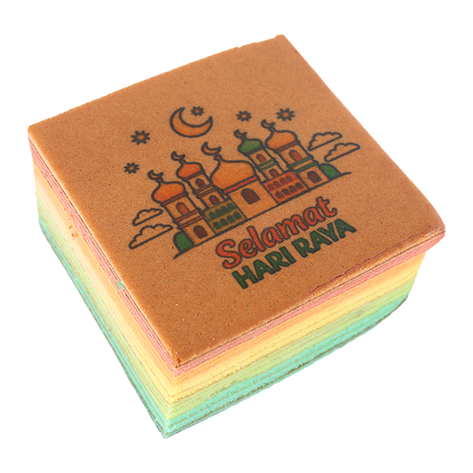Limited Edition: Selemat Hari Raya Printed Kueh Lapis (Rainbow)