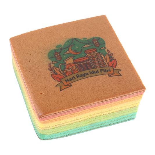 Limited Edition: Raya Aildilfitri Printed Kueh Lapis (Rainbow)